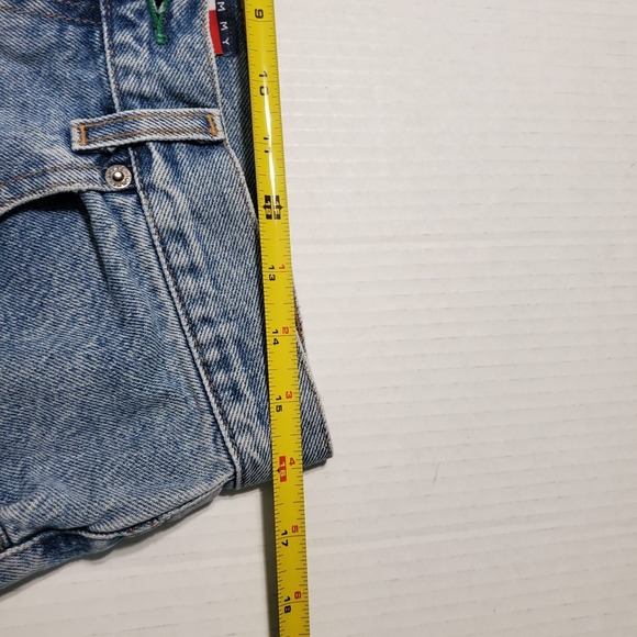 VTG Tommy Hilfiger Women's denim flat front solid shorts‎ Sz 33 Men's 12 Women's - Picture 7 of 8